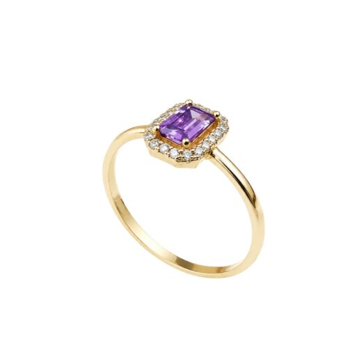 ΔΑΧΤΥΛΙΔΙ ΡΟΖΕΤΑ EMERALD ΜΩΒ ΠΕΤΡΑ ΚΩΔ.704