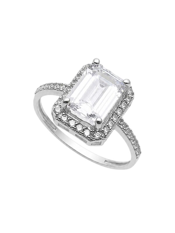 ΡΟΖΕΤΑ ΛΕΠΤΗ EMERALD CUT 14Κ ΚΩΔ.3799
