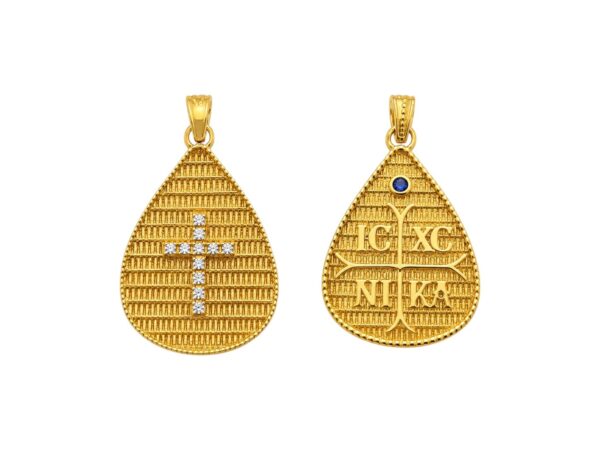 ΦΥΛΑΧΤΟ ΔΑΚΡΥ ΔΙΠΛΗΣ ΟΨΕΩΣ IC XC NIKA-ΣΤΑΥΡΟΣ 14Κ ΚΩΔ.3994
